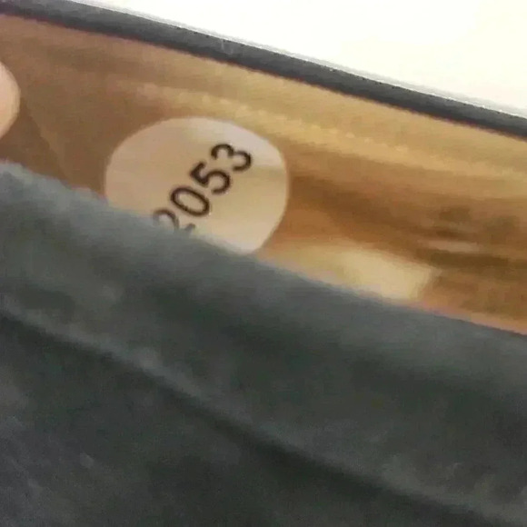 Franco Sarto Lauryn Black Suede Leather Tassel  Stud Block Heel Size 9 - Picture 10 of 11